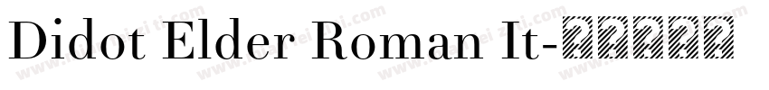 Didot Elder Roman It字体转换